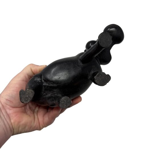 Vintage Ironwood Hippo Figurine 8" Hand Carved Wooden House Hippo Hippopotamus - Picture 4 of 11